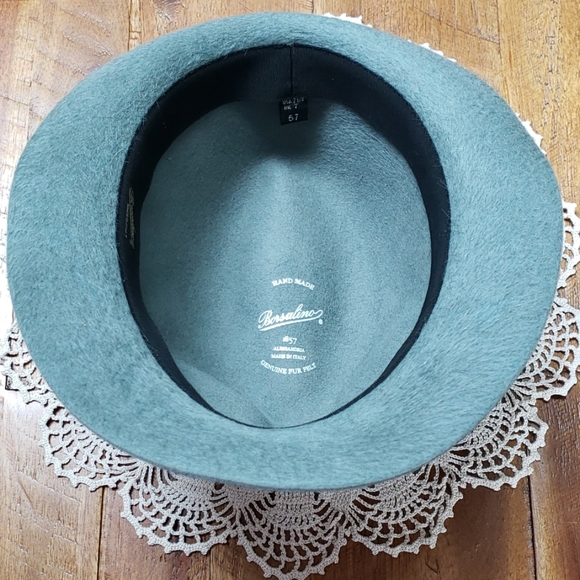 HP🎊💙🐇Borsalino Trilby Fur Felt Fedora Hat - Picture 7 of 8